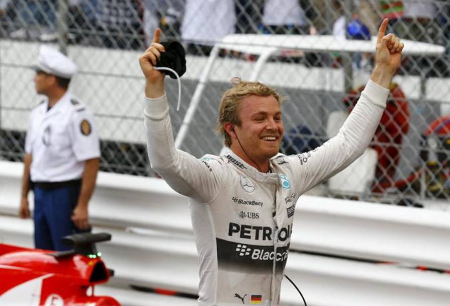 Rosberg esulta, terzo centro nel Principato. Reuters